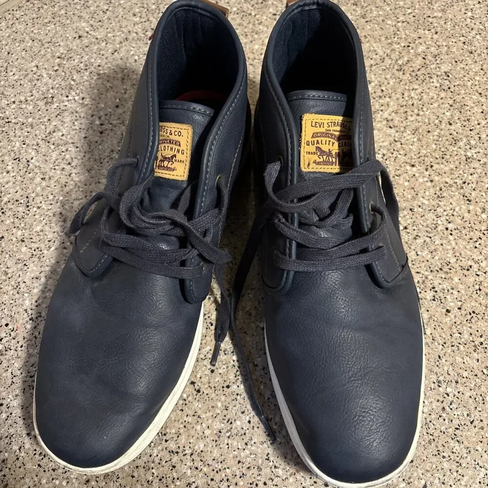 Levi Straus & Co. Synthetic Leather Navy Blue Comfort Shoes Size‎ 13